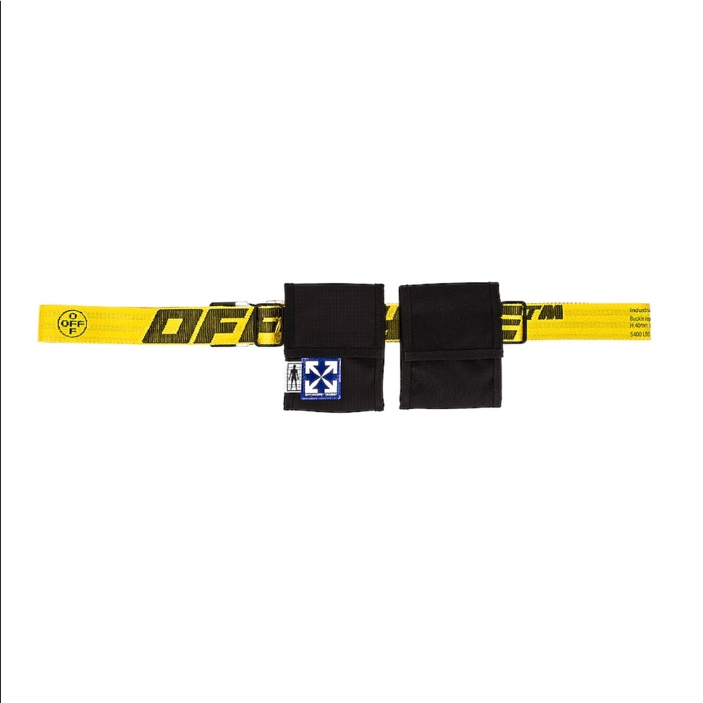 Two Pocket Off White Fanny Pack